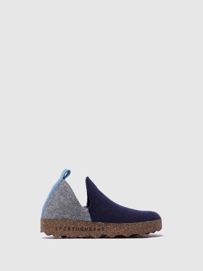 asportuguesas Round Toe Shoes CITY GREY BLUE