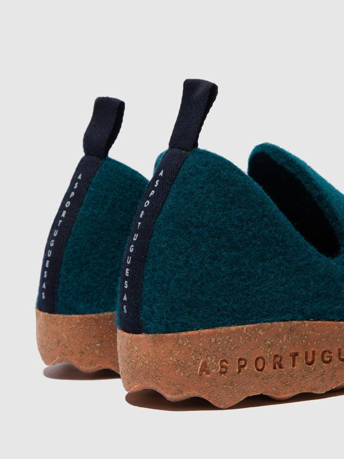 Asportuguesas Round Toe Shoes CITY PEACOCK BLUE