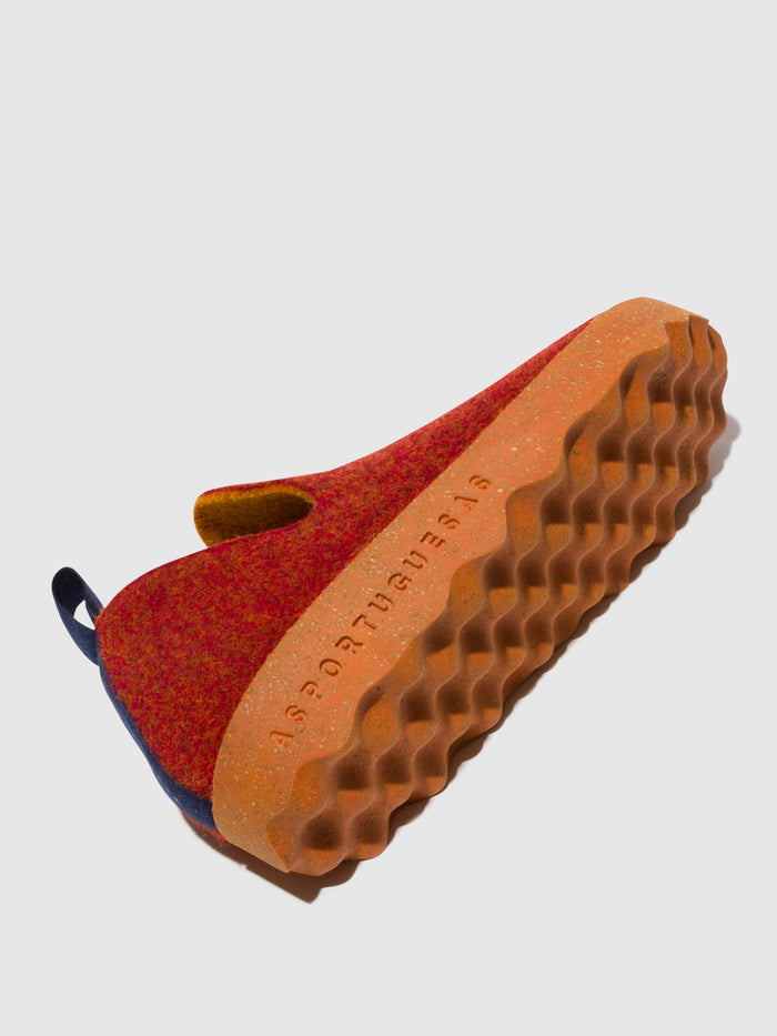 Asportuguesas Round Toe Shoes CITY RED DOUBLE