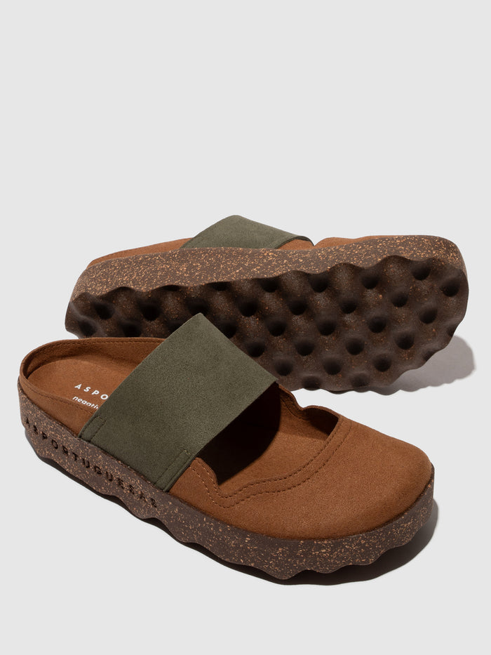 Asportuguesas Slip-on Mules CANA COGNAC