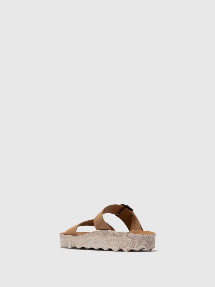 Asportuguesas Strappy Sandals COLY Tan Suede