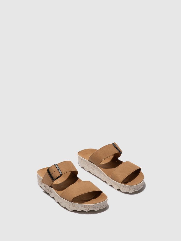 asportuguesas Strappy Sandals COLY Tan Suede
