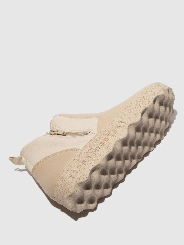 Asportuguesas Zip Up Ankle Boots COLM CREAM