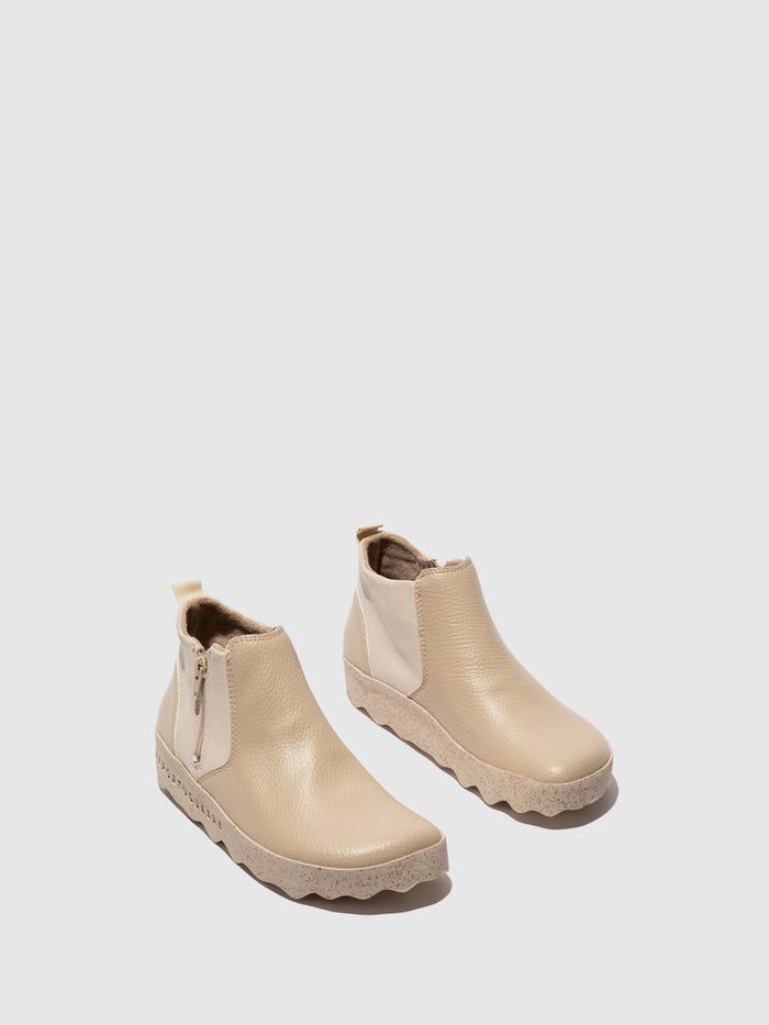 asportuguesas Zip Up Ankle Boots COLM CREAM