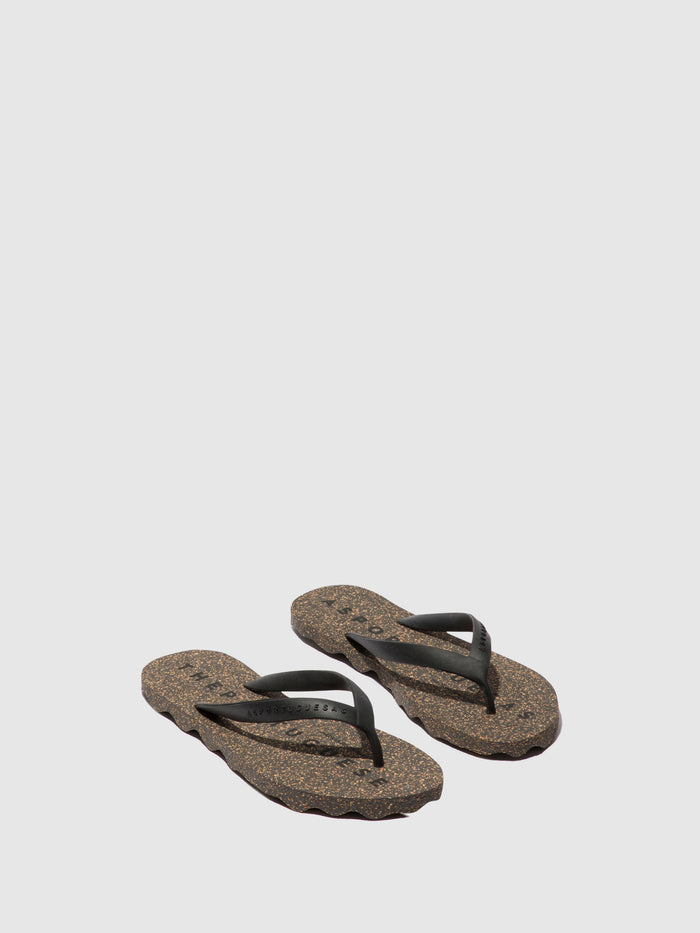 Asportuguesas Beach Flip-Flops BASE Black & Black Strap