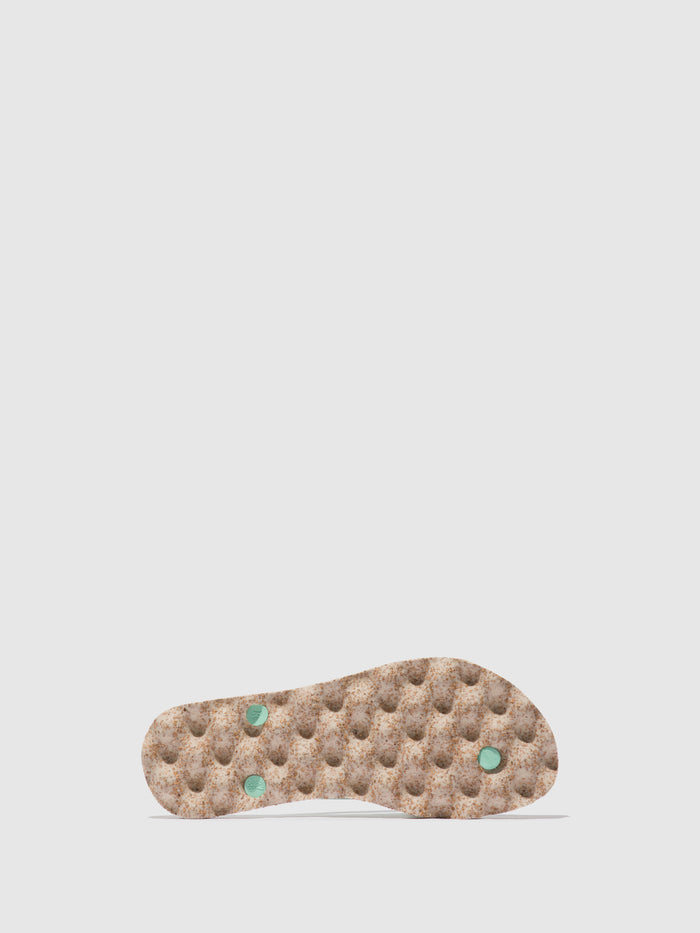 Asportuguesas Beach Flip-Flops TURTLE Milky & Mint Strap