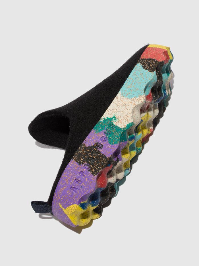 Asportuguesas Slip-on Mules COME L MULTI BLACK FELT