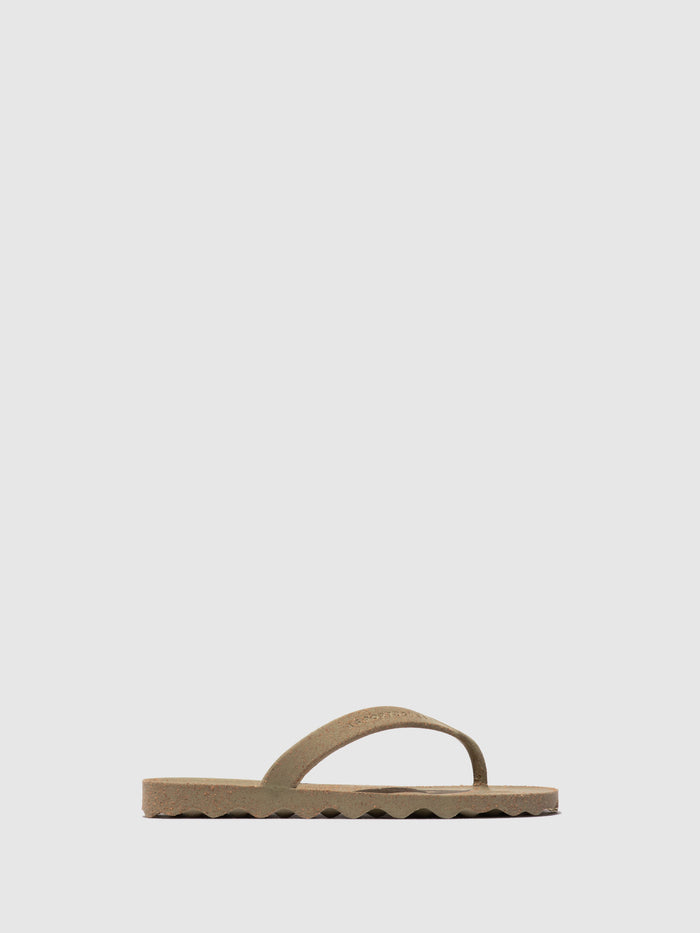 Asportuguesas Thong Flip-Flops EARTH MILITARY GREEN