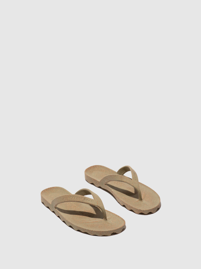 Asportuguesas Thong Flip-Flops EARTH MILITARY GREEN