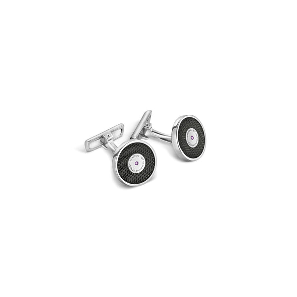 Asprey 167 Cufflinks In Sterling Silver & Enamel