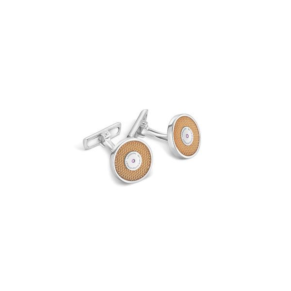 asprey 167 Cufflinks in Sterling Silver & Enamel