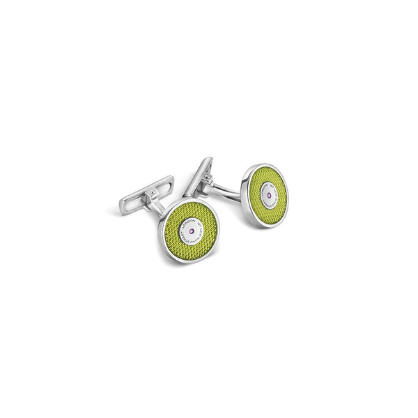 asprey 167 Cufflinks in Sterling Silver & Enamel