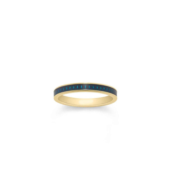Asprey 167 Enamel Ring In 18ct Yellow Gold