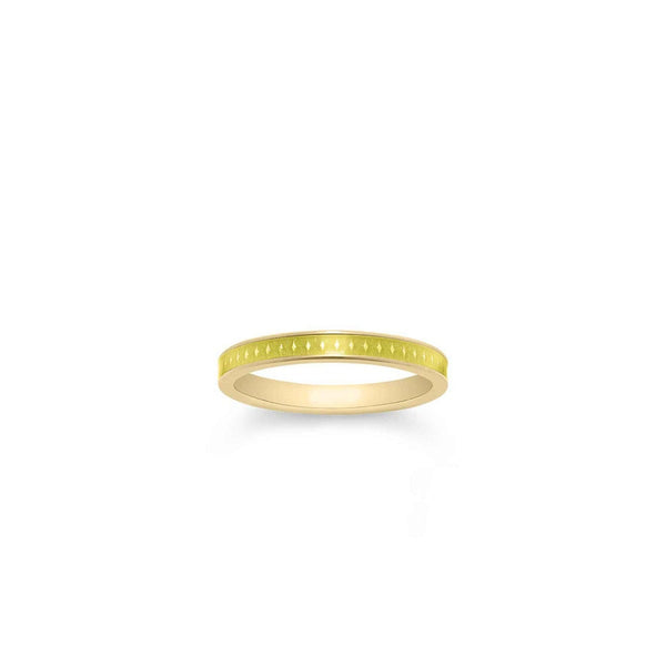 asprey 167 Enamel Ring in 18ct Yellow Gold