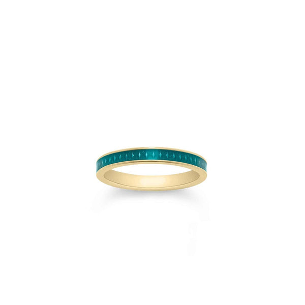asprey 167 Enamel Ring in 18ct Yellow Gold