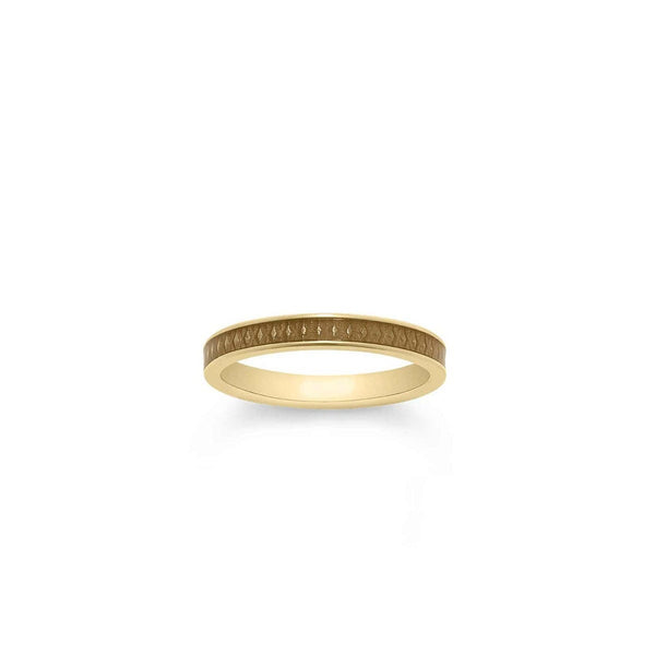 Asprey 167 Enamel Ring In 18ct Yellow Gold