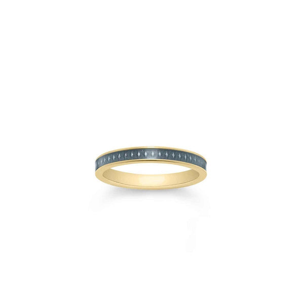 asprey 167 Enamel Ring in 18ct Yellow Gold