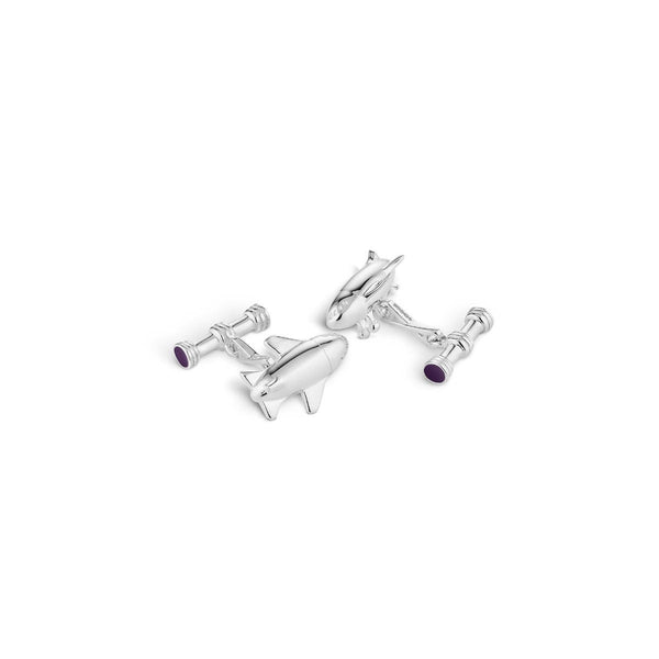 asprey Aeroplane Cufflinks in Sterling Silver