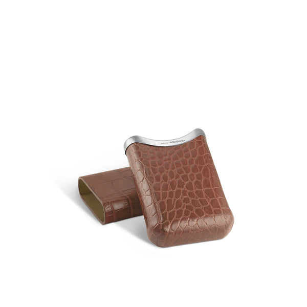 Asprey Bond Street Cigar Case In Crocodile