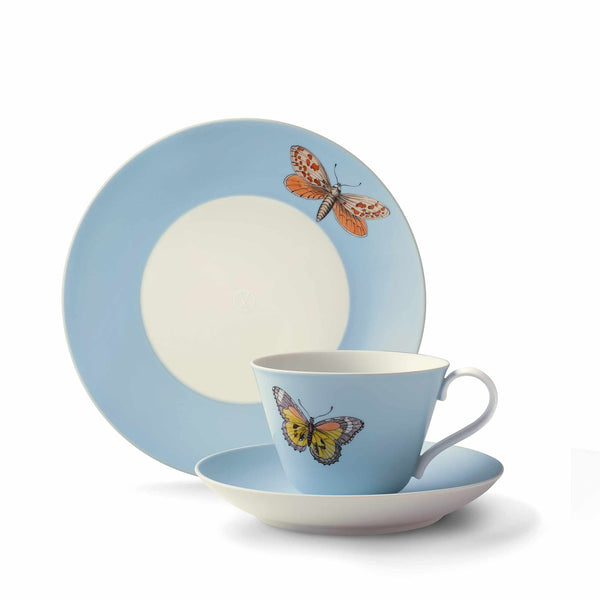 Asprey Butterfly Cup Saucer & Plate