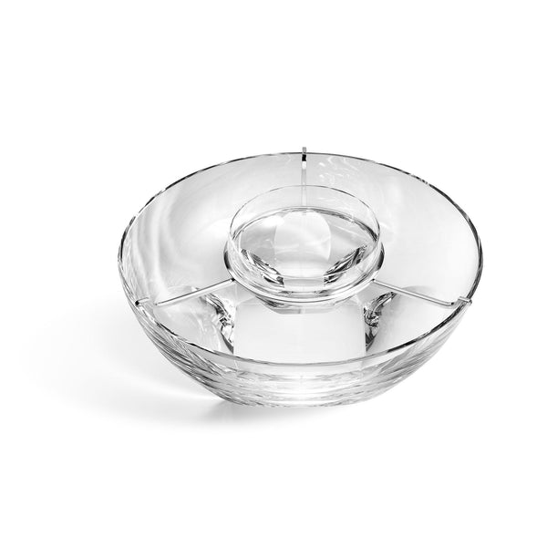 Asprey Caviar Set In Sterling Silver & Crystal