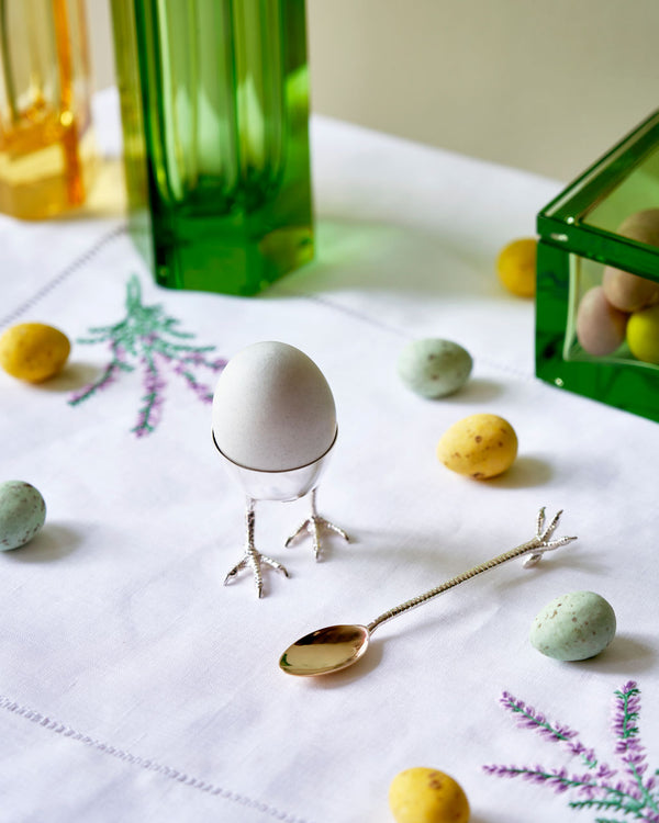 Asprey Chicken Leg Egg Cup & Spoon