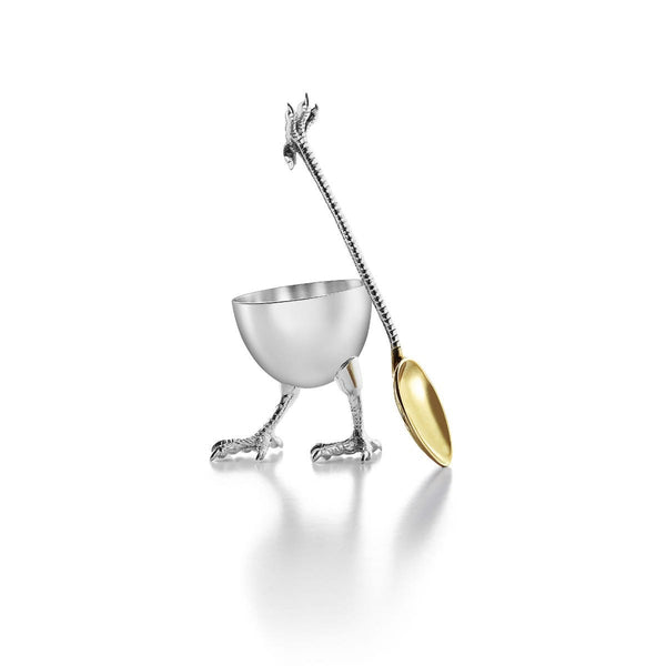 asprey Chicken Leg Egg Cup & Spoon