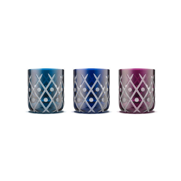 Asprey Crosshatch Tealight Holders Set Of 3