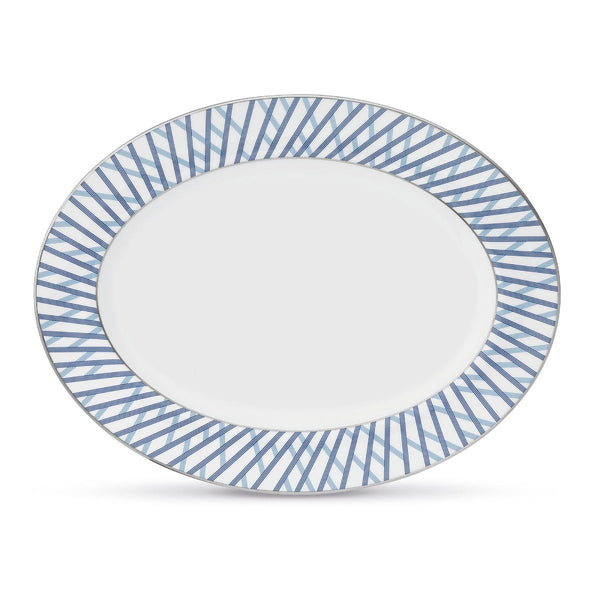 asprey Graphic Blue Oval Platter
