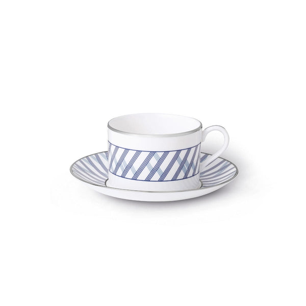 asprey Graphic Blue Teacup & Saucer