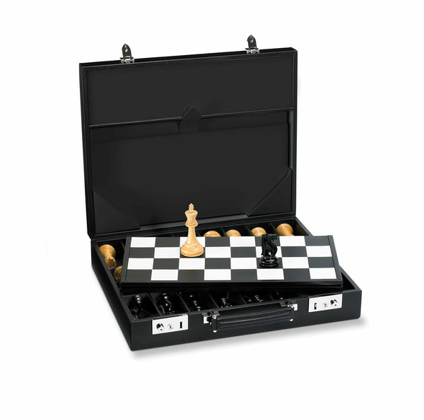 asprey Hanover Chess Board Set in Saddle Leather