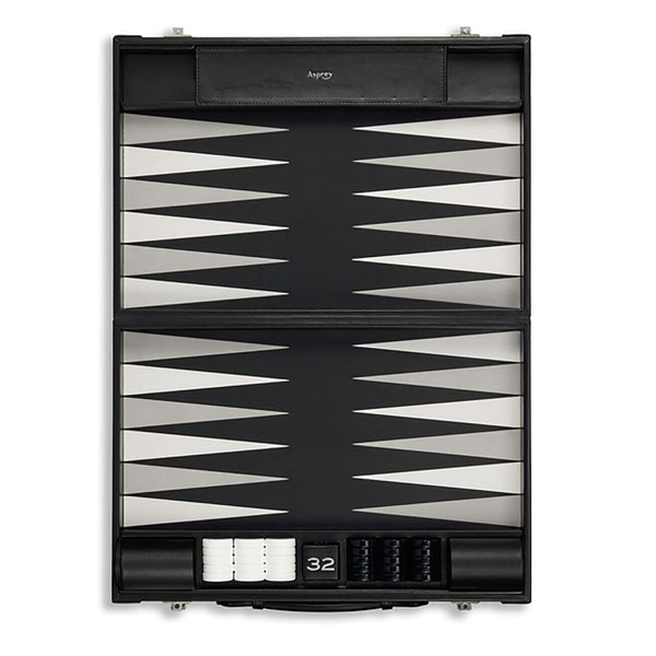 Asprey Hanover Large Backgammon In Saddle Leather