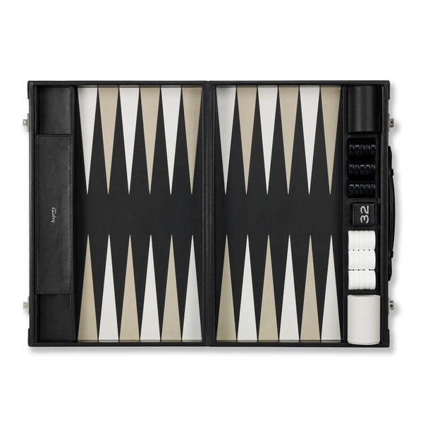 Asprey Hanover Small Backgammon In Saddle Leather