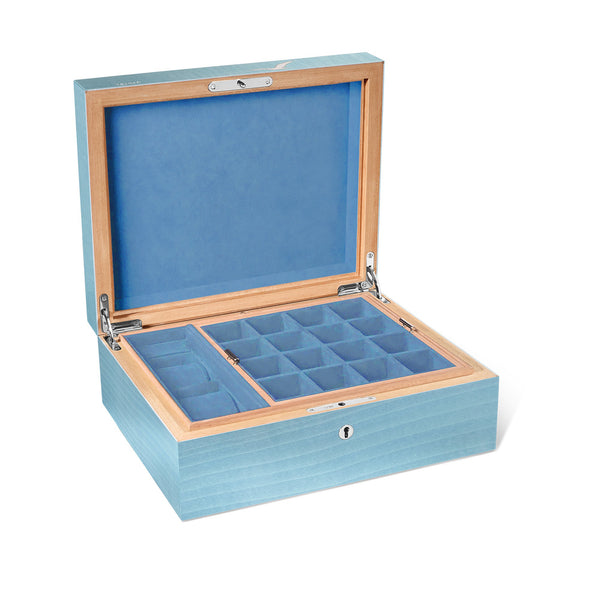 Asprey Riviera Marquetry Watch And Cufflink Box