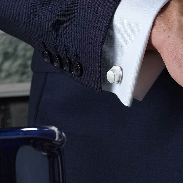 Asprey Top Hat Cufflinks In Sterling Silver