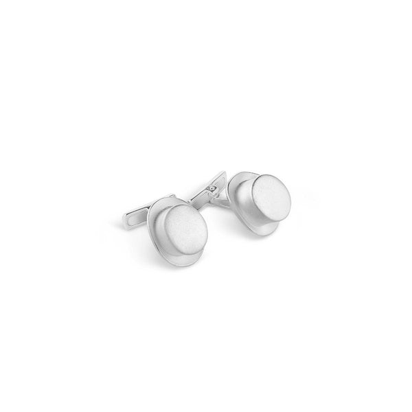 asprey Top Hat Cufflinks in Sterling Silver