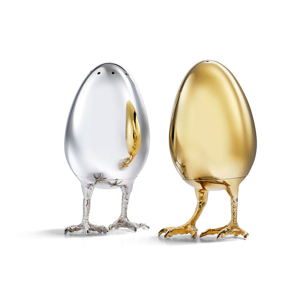 asprey Chicken Leg Salt & Pepper Shakers in Sterling Silver