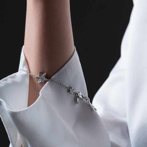 Asprey Cosmic Stargazer Bracelet In 18ct White Gold With Diamonds