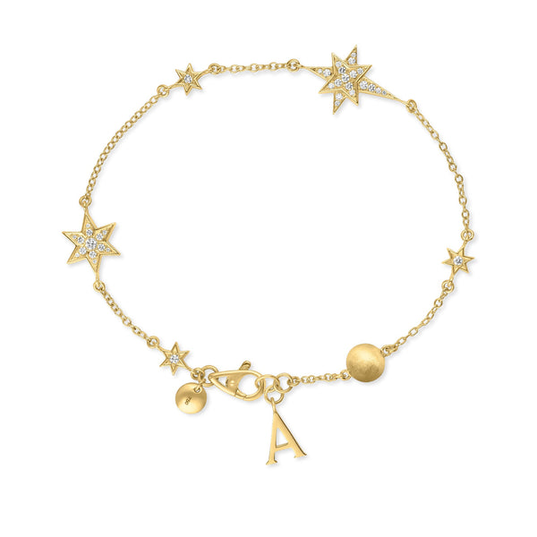 asprey Cosmic Stargazer Bracelet in 18ct Yellow Gold with Diamonds