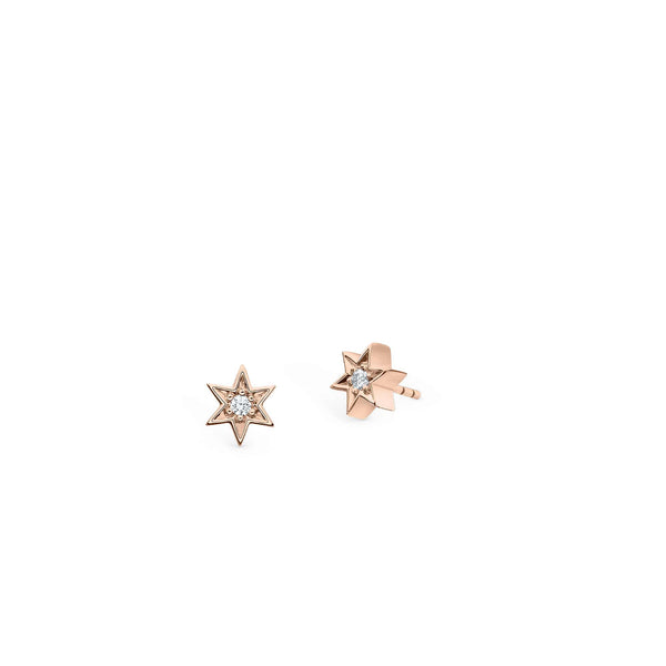 asprey Cosmic Stargazer Earrings in 18ct Rose Gold with Diamonds