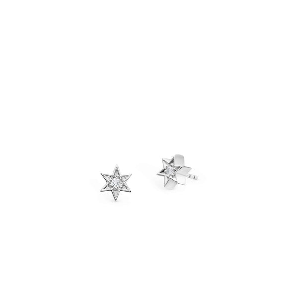 asprey Cosmic Stargazer Earrings in 18ct White Gold with Diamonds