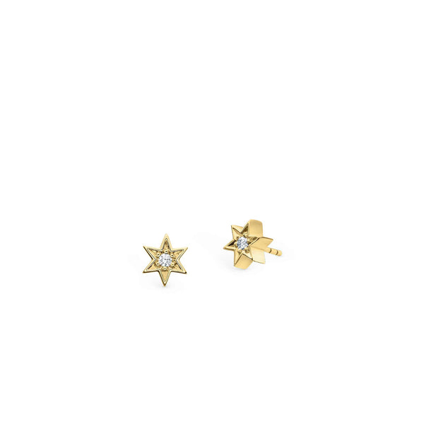 asprey Cosmic Stargazer Earrings in 18ct Yellow Gold with Diamonds