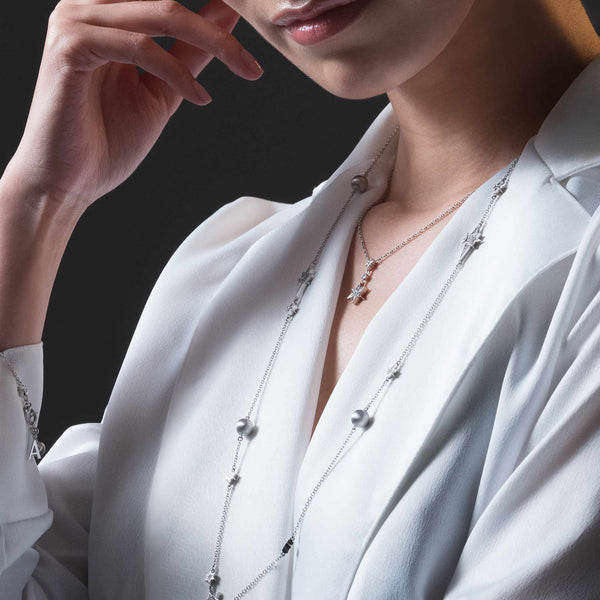 Asprey Cosmic Stargazer Necklace In 18ct White Gold With Diamonds