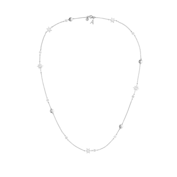 asprey Cosmic Stargazer Necklace in 18ct White Gold with Diamonds