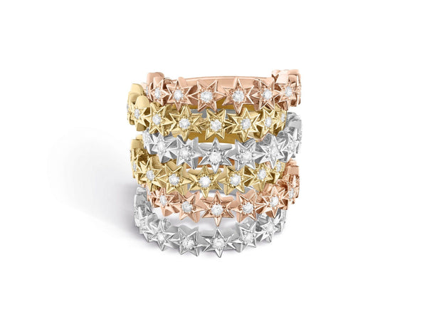 Asprey Cosmic Stargazer Ring In 18ct Rose Gold With Diamonds