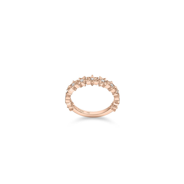 asprey Cosmic Stargazer Ring in 18ct Rose Gold with Diamonds