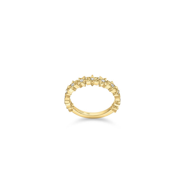 asprey Cosmic Stargazer Ring in 18ct Yellow Gold with Diamonds