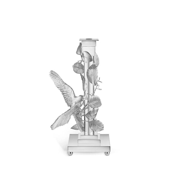 Asprey Pair Of Dove Candlesticks In Sterling Silver