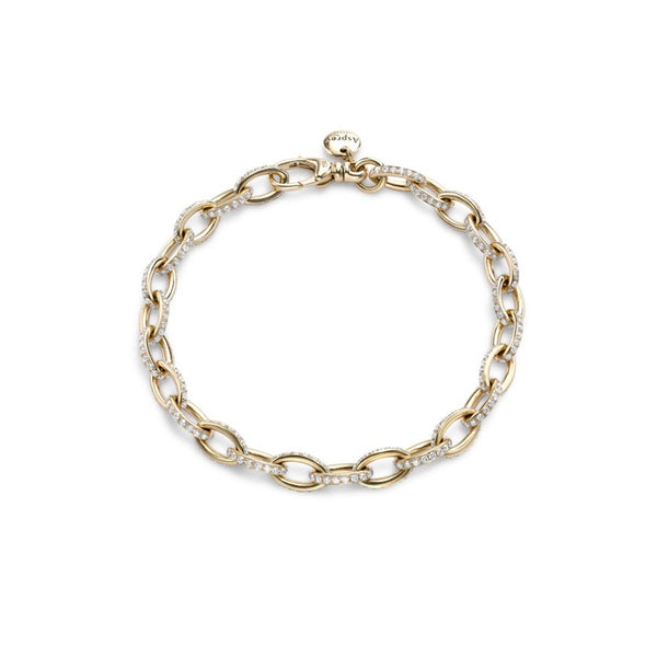 asprey Woodland Charm Bracelet in 18ct Yellow Gold with Diamonds