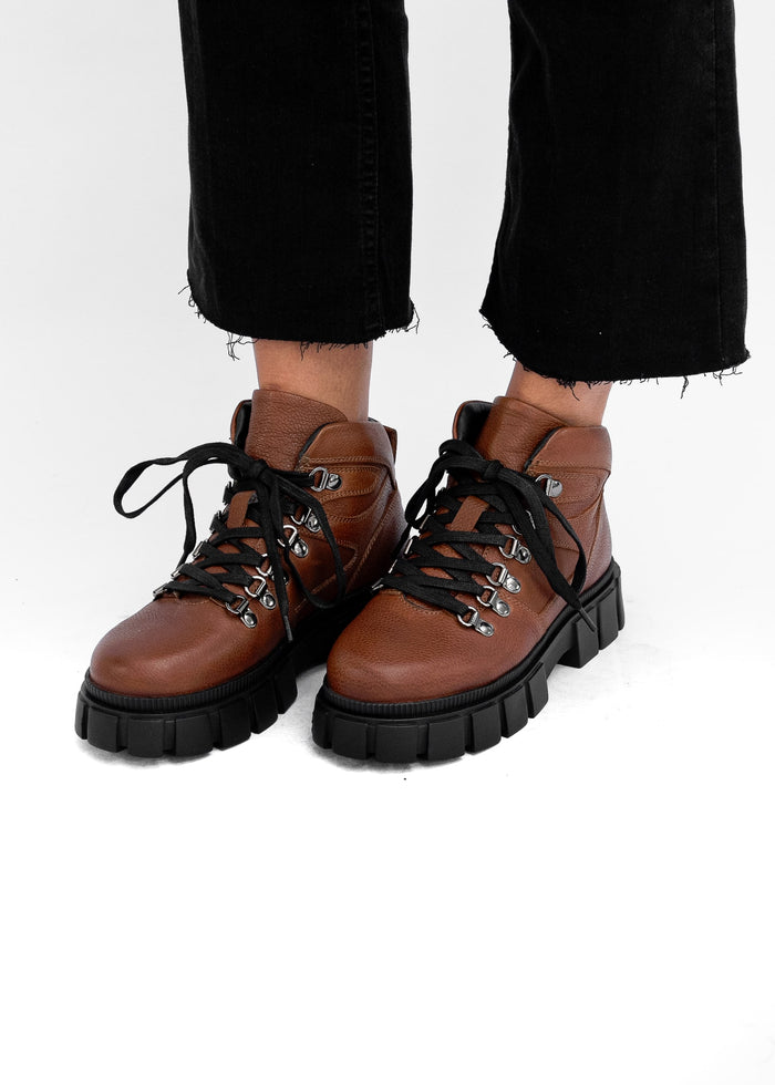 Asra Borage Rich Tan Lace Up Boot